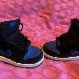 Nike Air Jordan 1 Black and Blue Sneakers